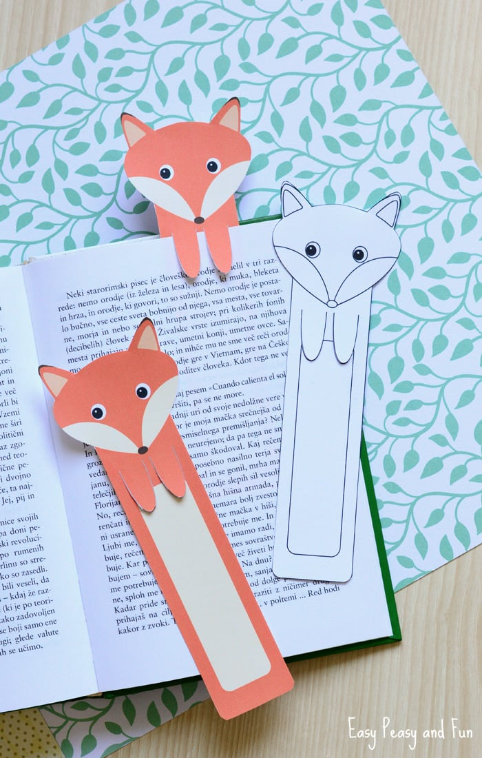  Printable Fox Bookmarks DIY Bookmarks 