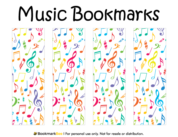 Printable Music Bookmarks