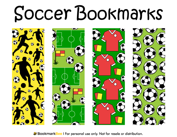 Printable Soccer Bookmarks Free Printable Bookmarks Bookmarks Kids 