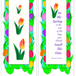 Printable Spring Tulips Bookmarks For Gardeners