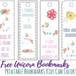 Printable Unicorn Bookmarks Kids Can Color Views From A Step Stool