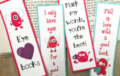 Printable Valentine Monster Bookmark For Kids Teacher Etsy