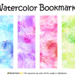 Printable Watercolor Bookmarks