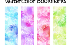 Printable Watercolor Bookmarks