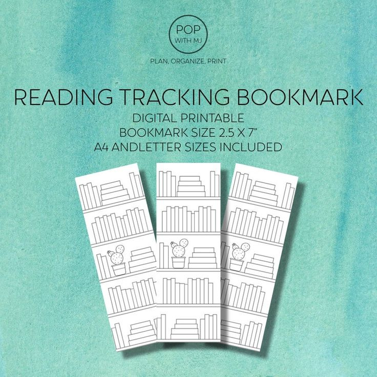 Reading Tracker Bookmark Reading Log Bookmark Book Lover s Bookmark 
