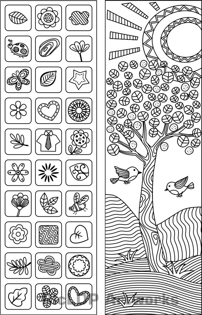RicLDP Artworks 3 Free Coloring Bookmarks