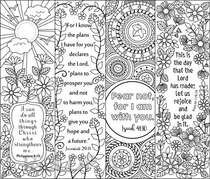 FREE Printable Scripture Bookmarks To Color