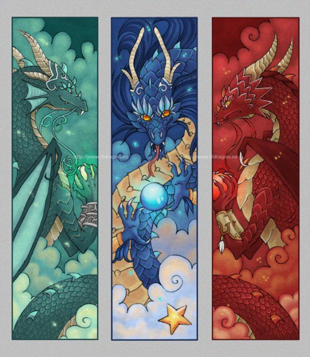 SciFi And Fantasy Art Dragon Bookmarks By Wanda S lildragon Korosec 