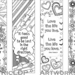 Set Of 4 Coloring Bookmarks With Quotes Bookmark Templates Etsy In