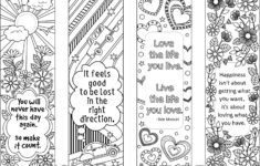 Set Of 4 Coloring Bookmarks With Quotes Bookmark Templates Etsy In