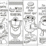 Set Of 8 Coloring Bookmarks About Reading Books Cute Markers Etsy In