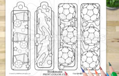Soccer Bookmark Coloring Bookmarks Bookmark Football Coloring Etsy
