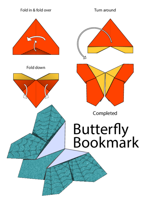 Origami Corner Bookmark Printable Instructions Printable Bookmarks