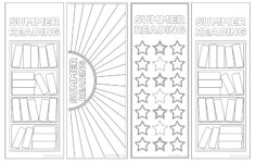 Summer Reading Log Bookmark Printable Tracker Paper Trail Design