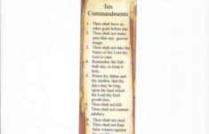 Ten Commandments Bookmark