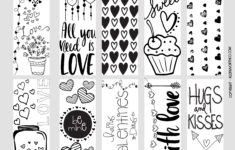 Valentine Printable Coloring Page Bookmarks Taste Of The Frontier