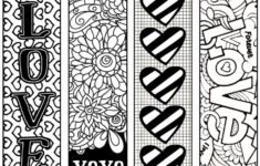 Valentine s Printable Bookmarks To Color Valentines Bookmarks