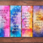 Watercolor Bookmark Printable Bookmarks Book Quote Bookmark Instant