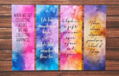 Watercolor Bookmark Printable Bookmarks Book Quote Bookmark Instant