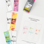 Watercolor Spring Bookmarks Free Printable