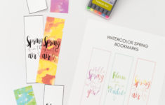 Watercolor Spring Bookmarks Free Printable