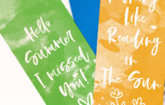 Watercolor Summer Bookmarks Free Printable