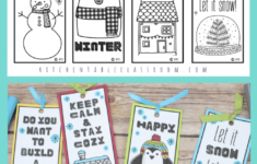 Winter Bookmarks To Print And Color The Kitchen Table Classroom